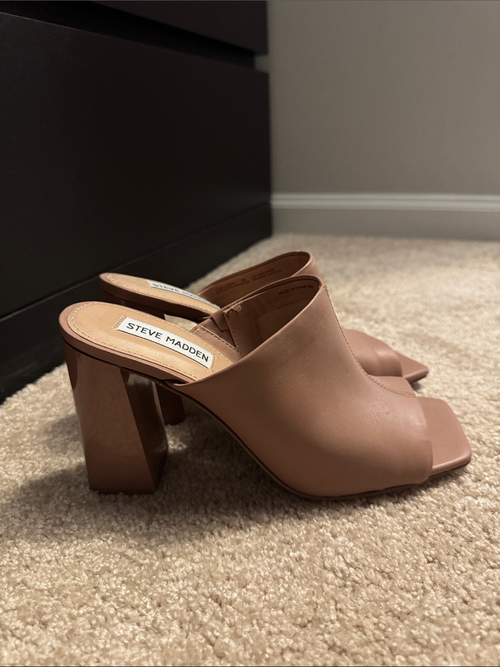Faux Leather Mules